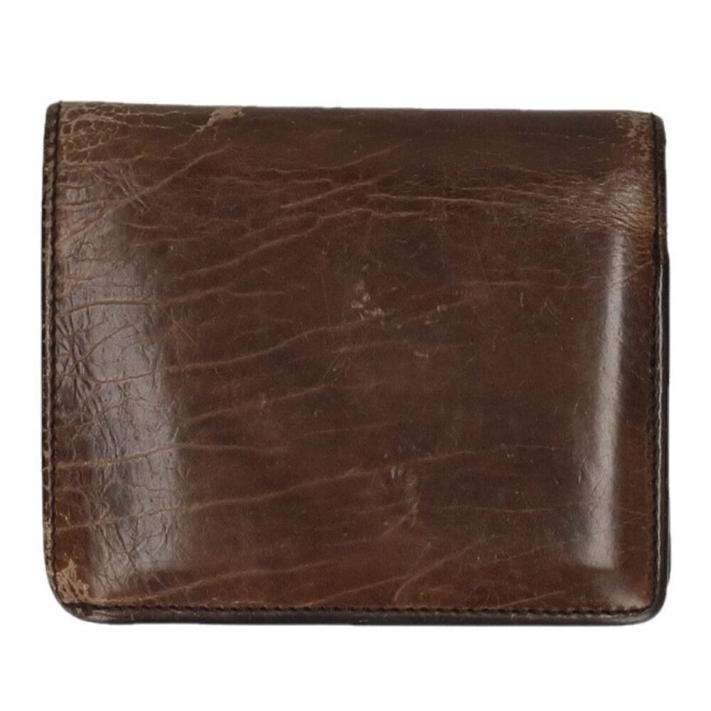 Isamu Katayama BacklashLeather Bifold Wallet Brown